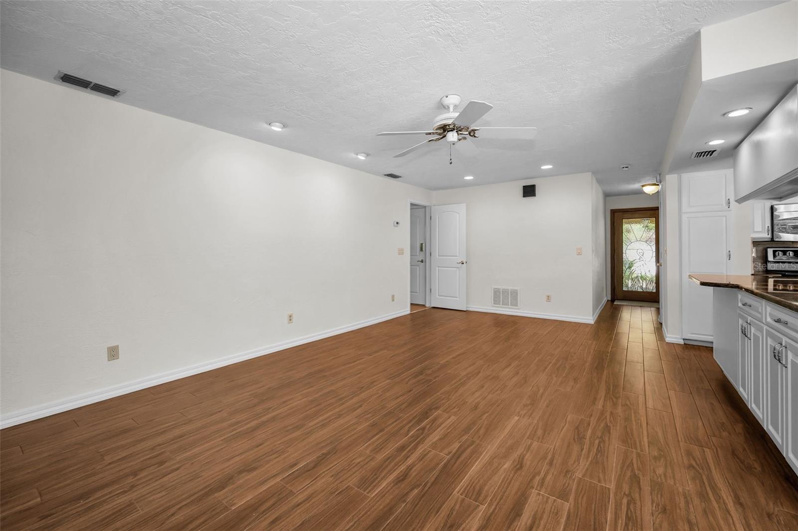 View from Family Room to Entryway