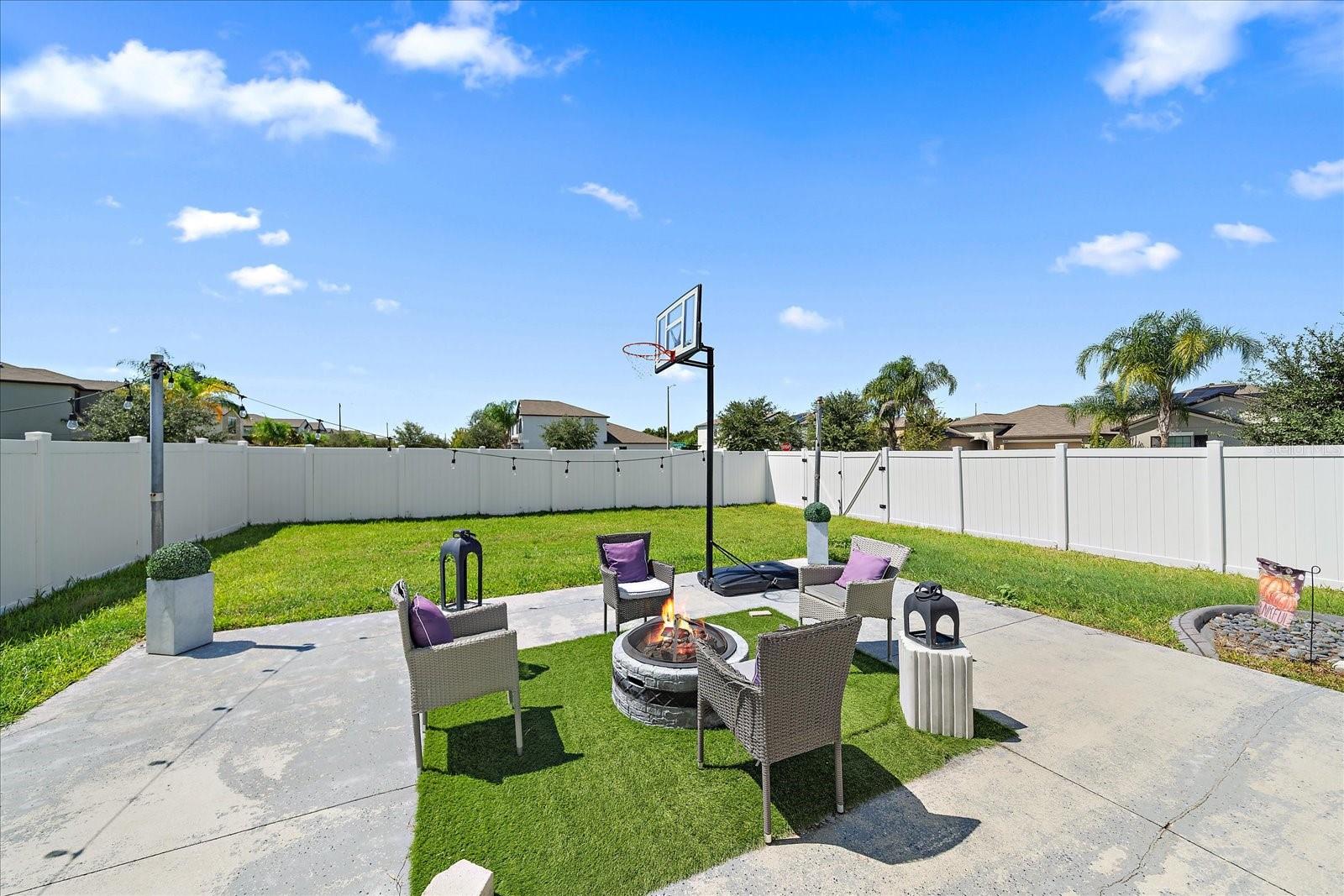 Extra large patio for entertaining and relaxing.
