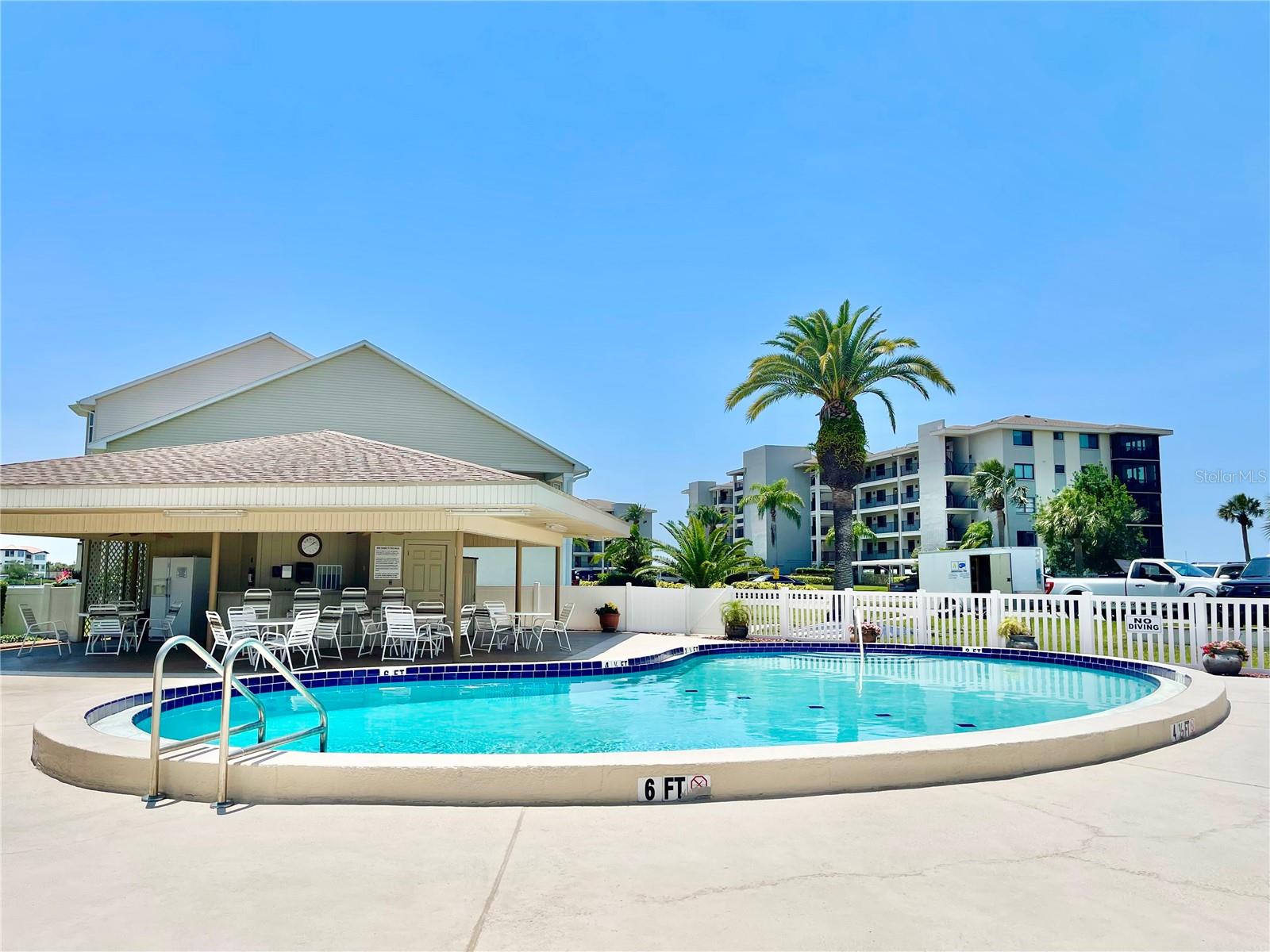 Pool behind clubhouse (building 8 can be seen in the photo)