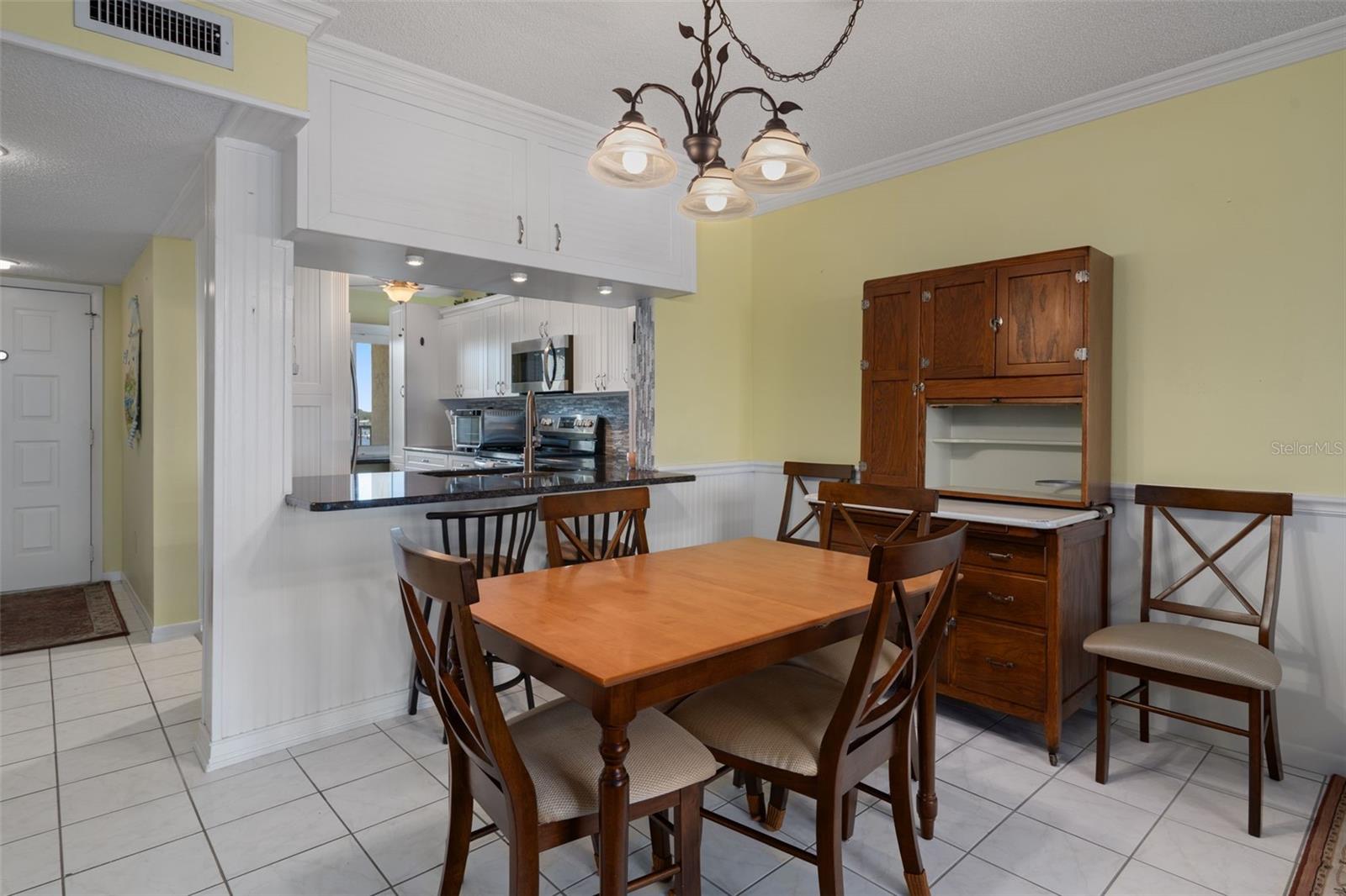 Dining room with built in storage