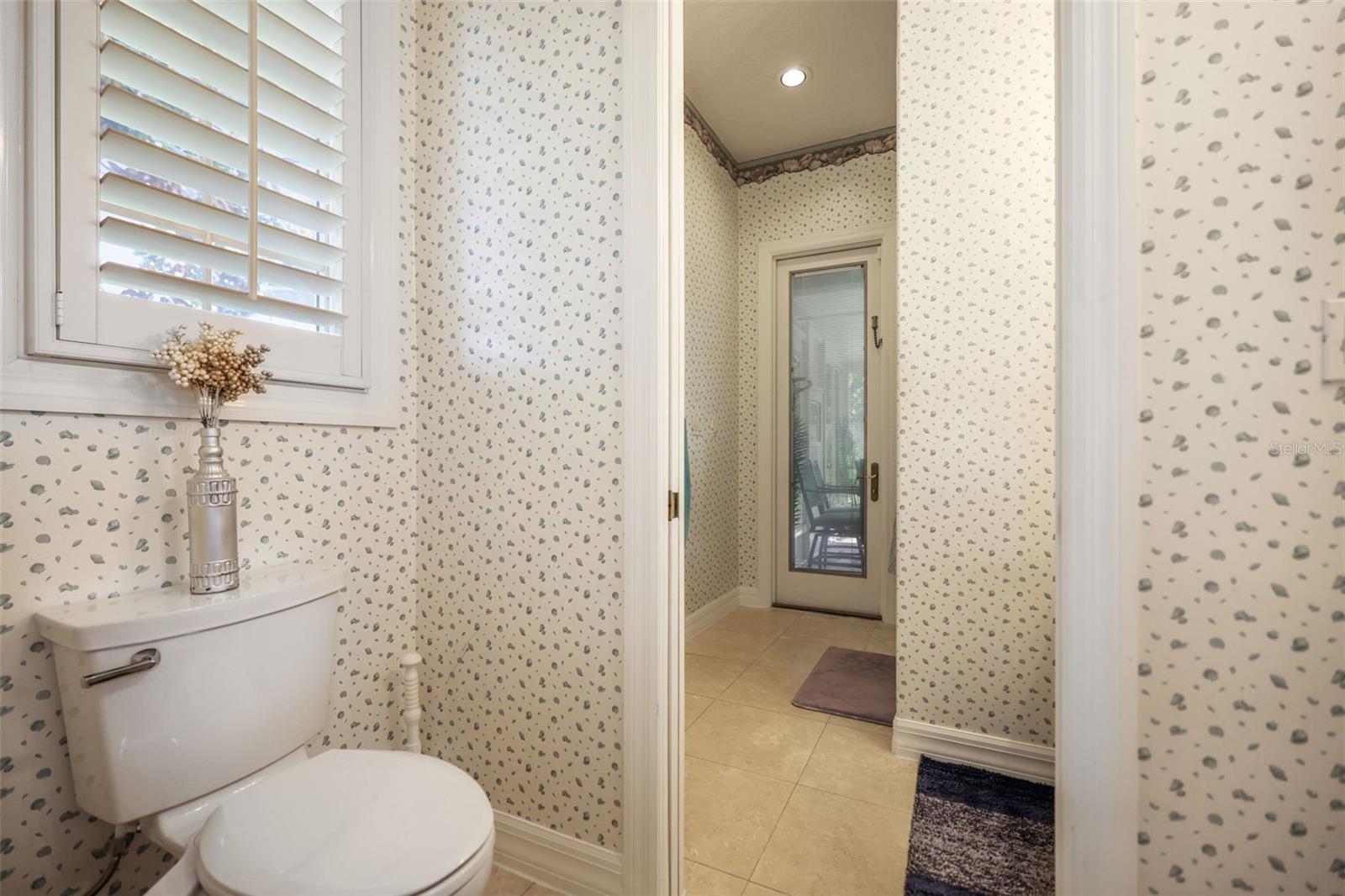 2nd Bathroom that Leads out to the Enclosed Patio