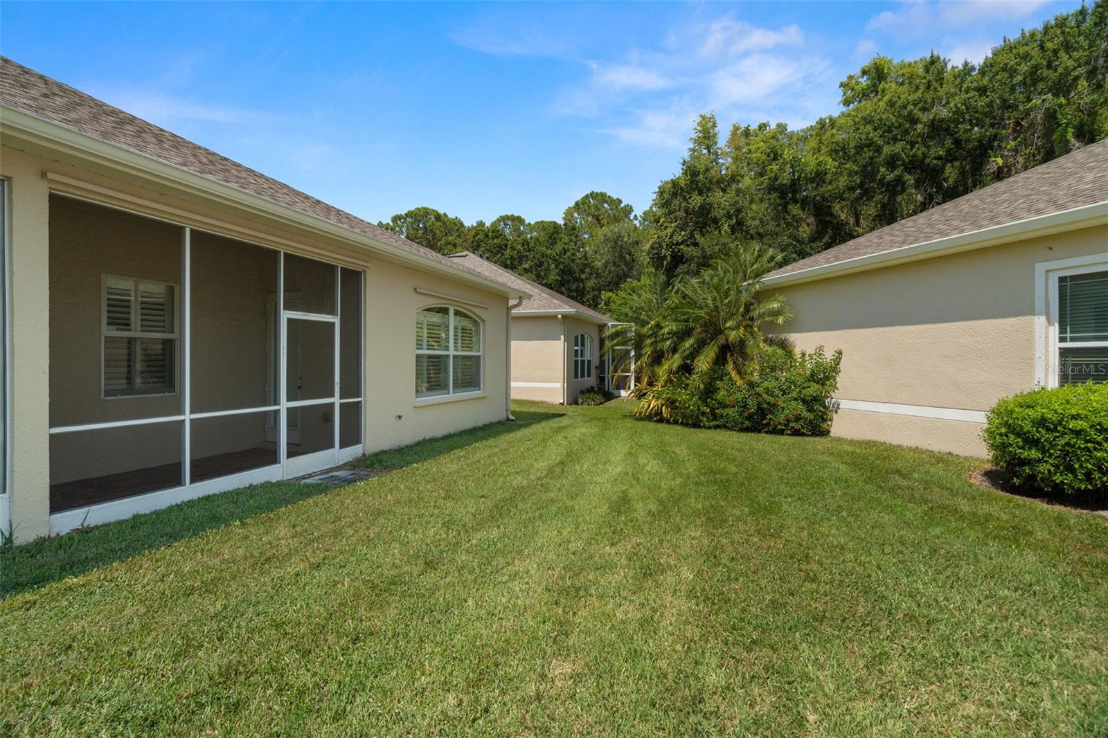 Rear elevation of screened lanai