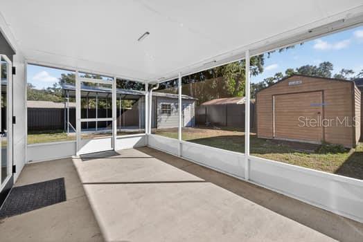 Covered patio View of Detached Garage