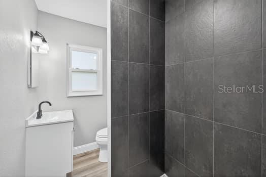 Hall Bath, Vanity, Shower & Toliet