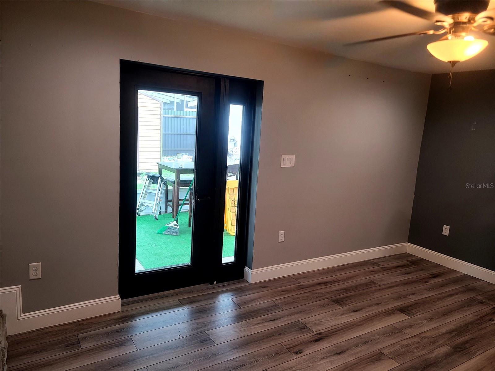 French Door Exit to Covered Patio