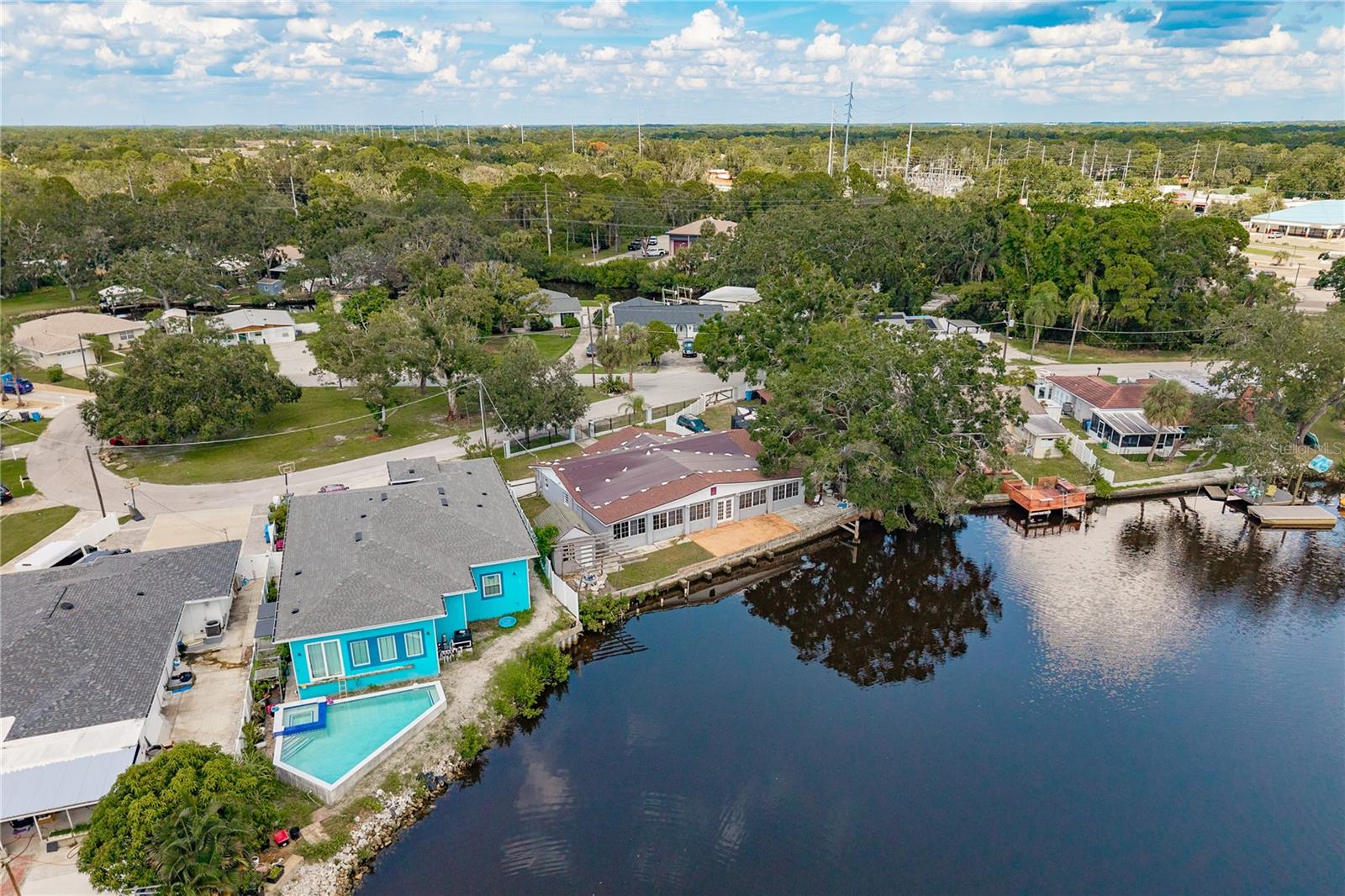 Aerial Back and Canal View