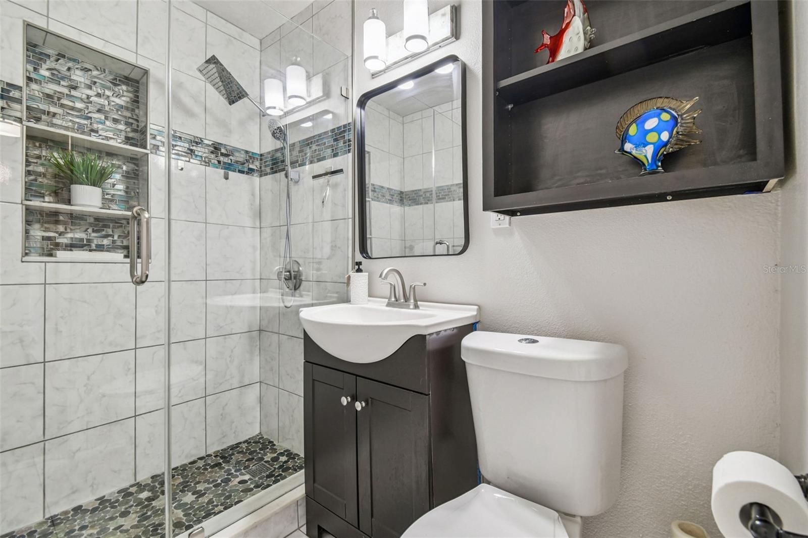 Modern tile with mosaic accents