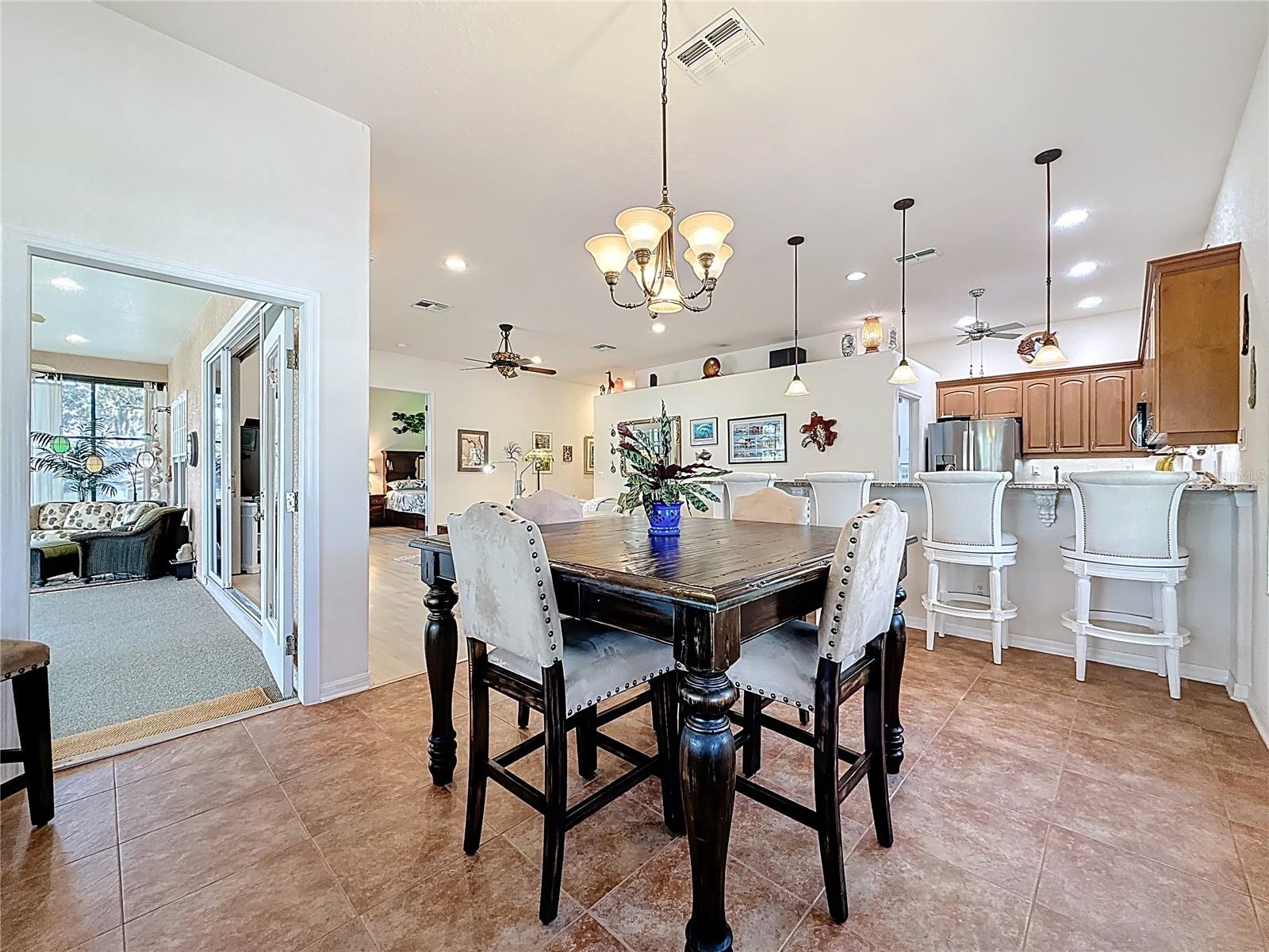 Dining Space - Florida Room - Living Room - Kitchen
