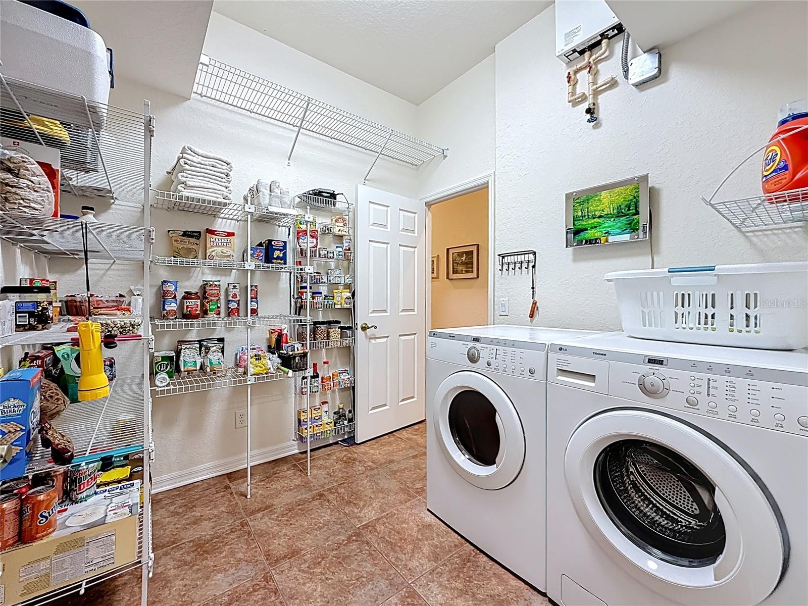 Pantry with Laundry Area - Hall Access