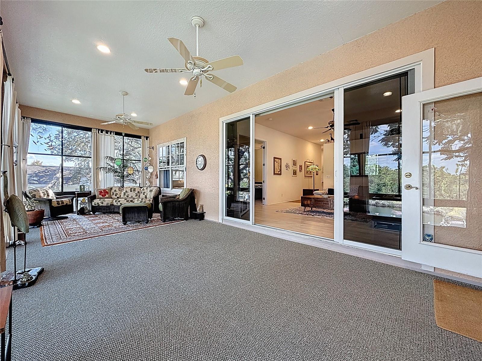 Florida Room - Sliding Doors to Living Space