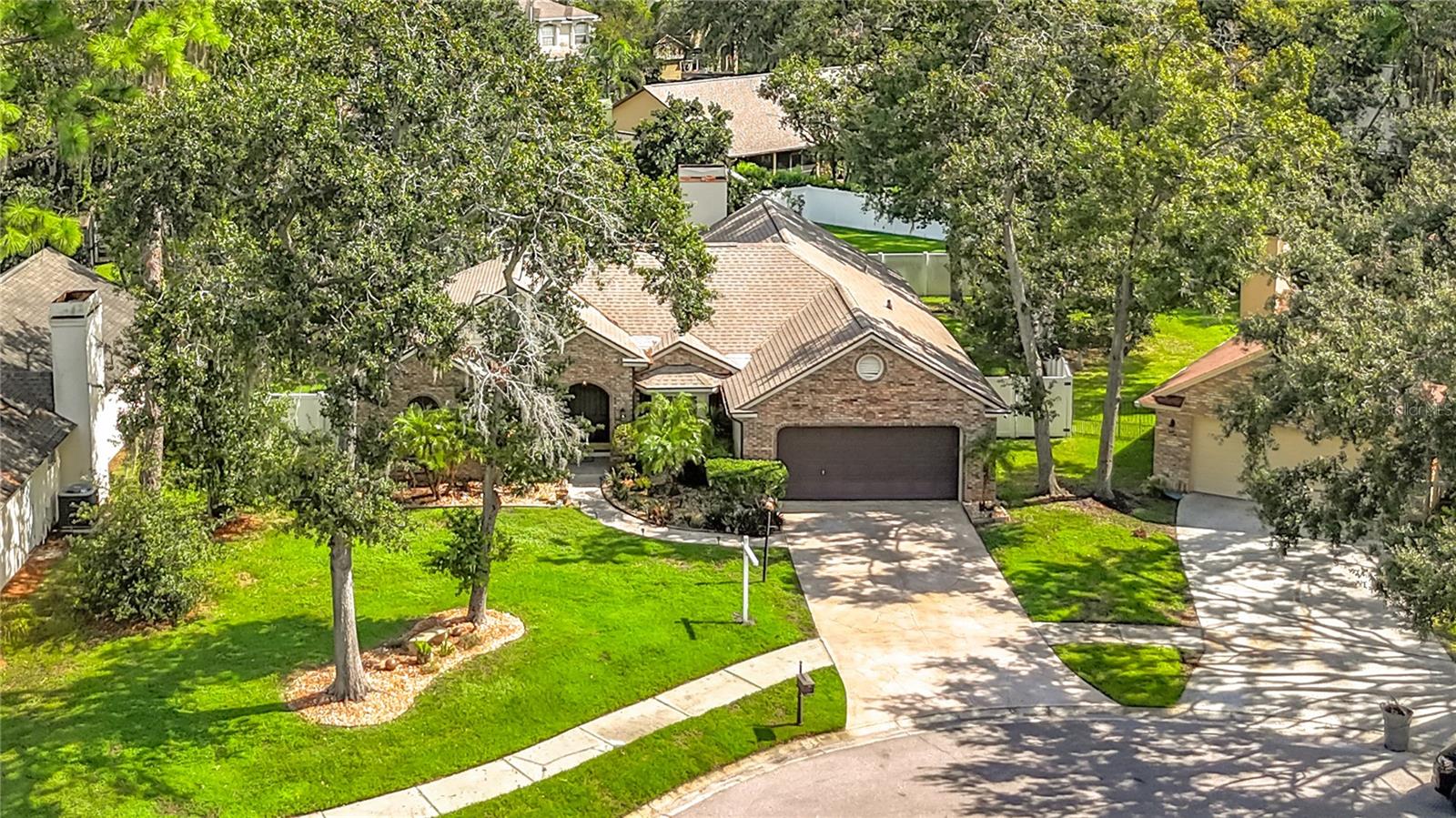 Birds eye view front of home.