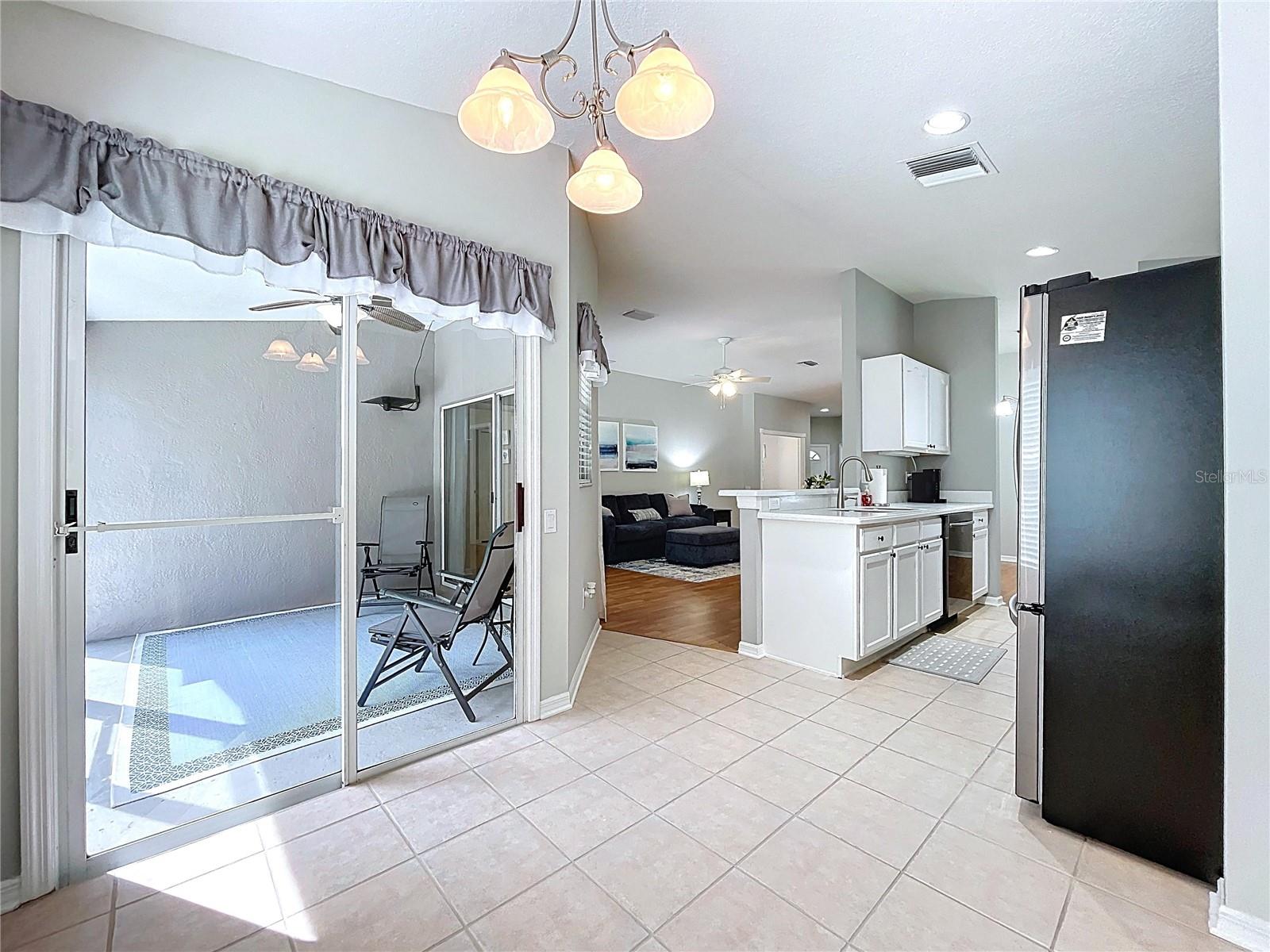 Nice sliding glass doors onto patio