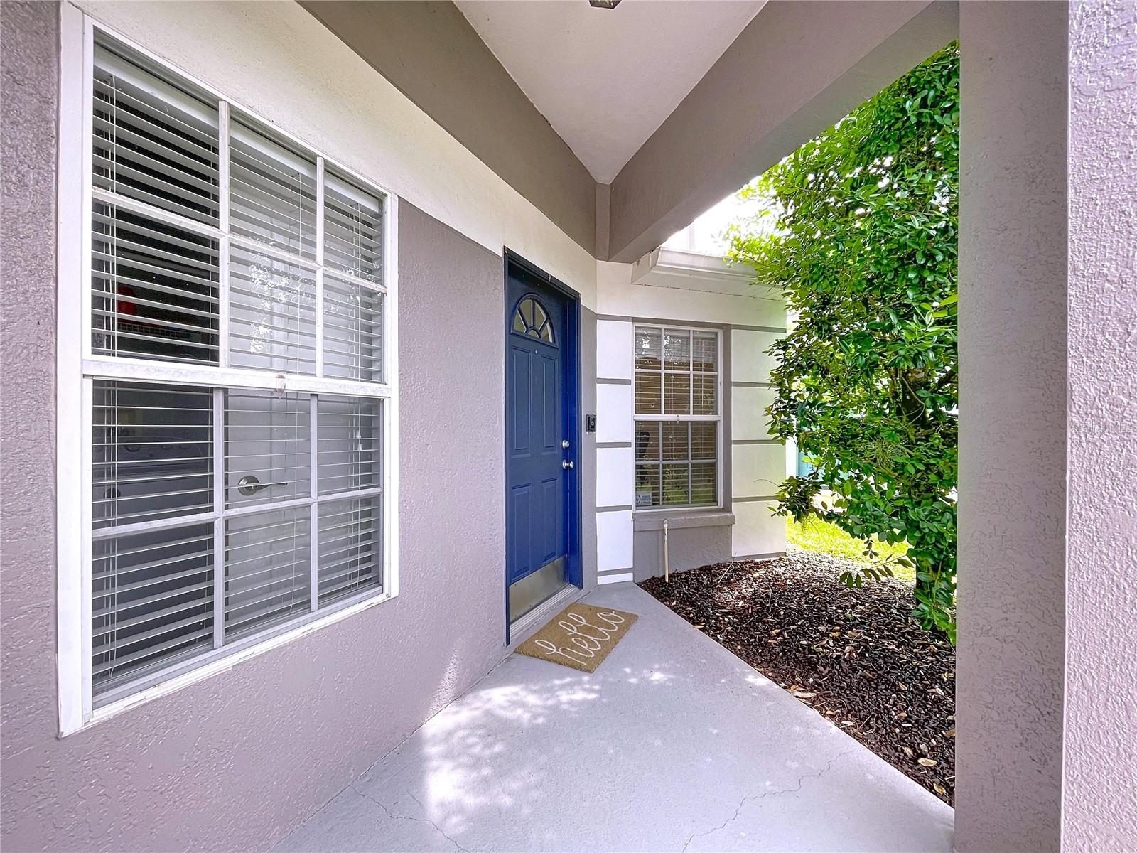 Small porch by front door