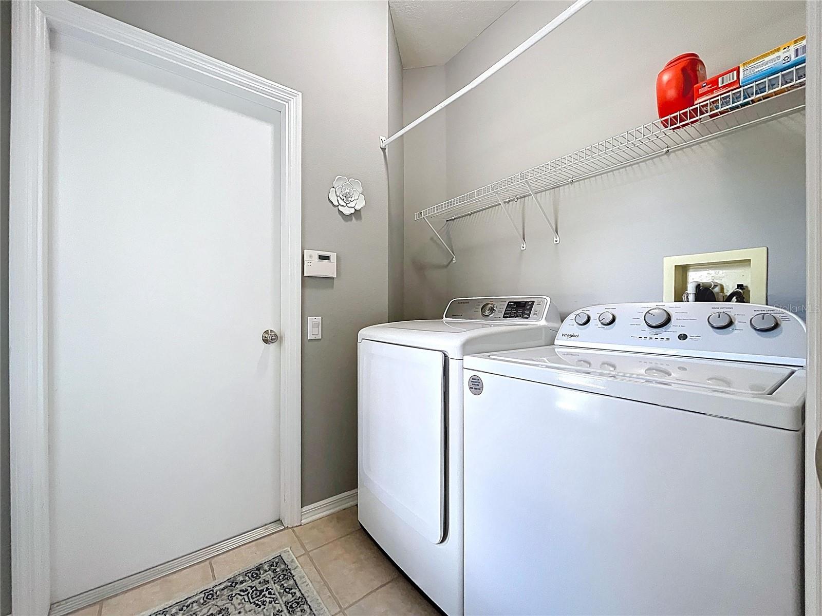Inside laundry room