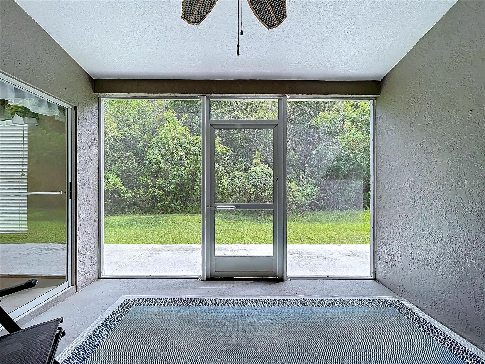 New screening on patio