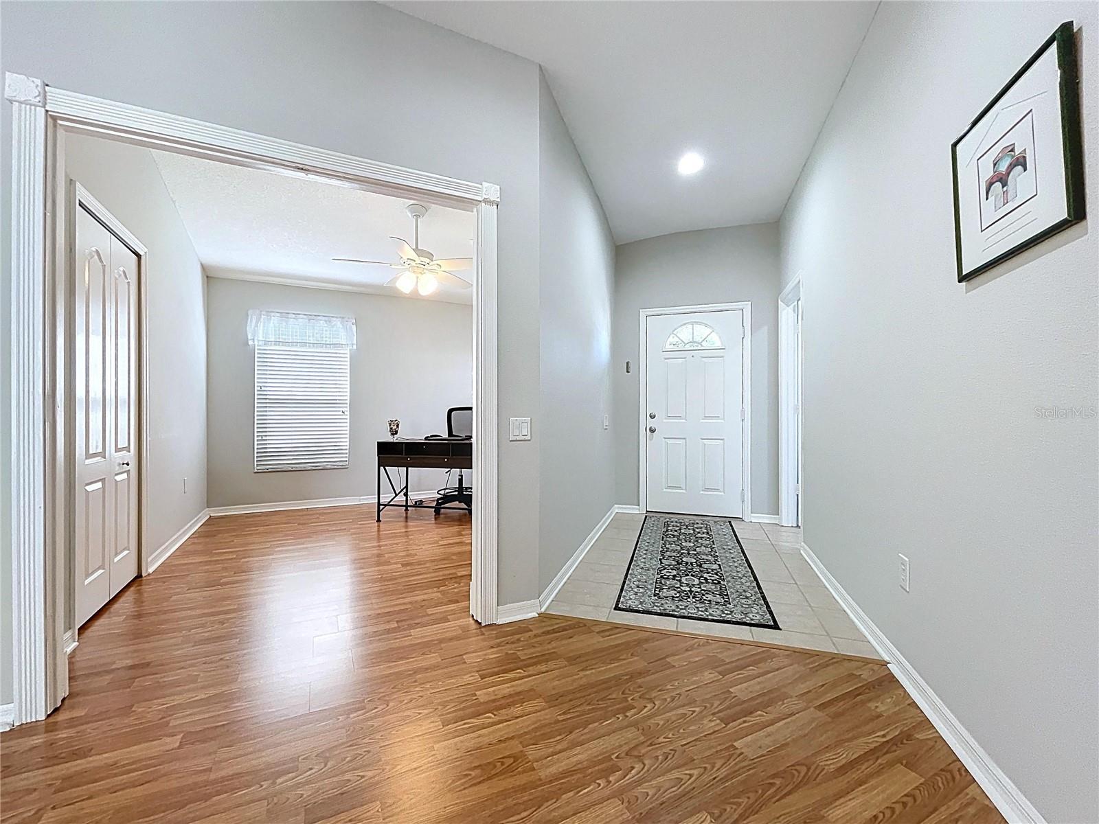 Front foyer with ceramic tile