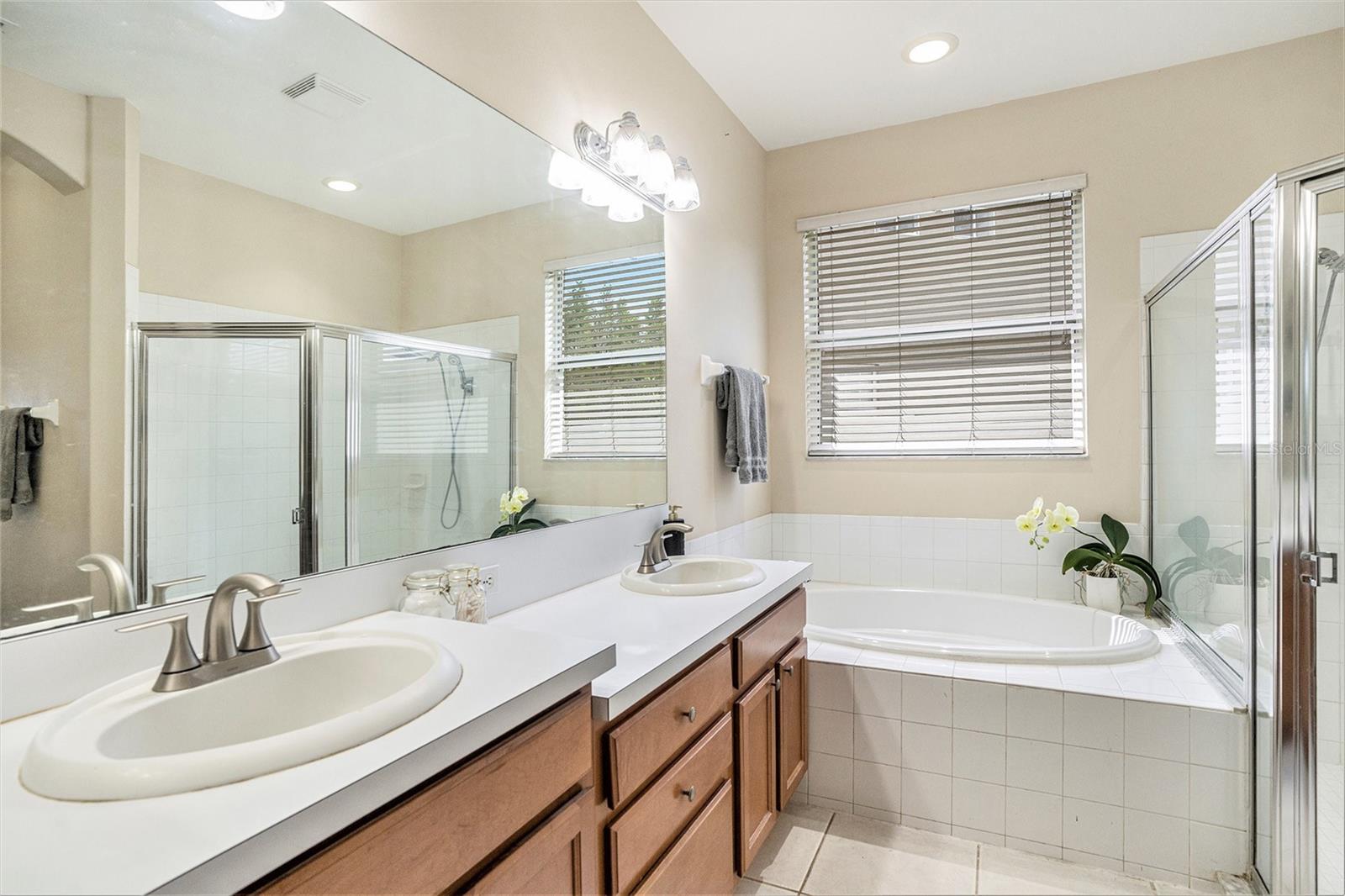 Primary Bathroom with dual vanity