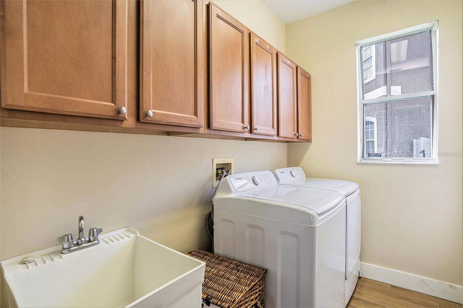 Laundry room off of Kitchen and Garage
