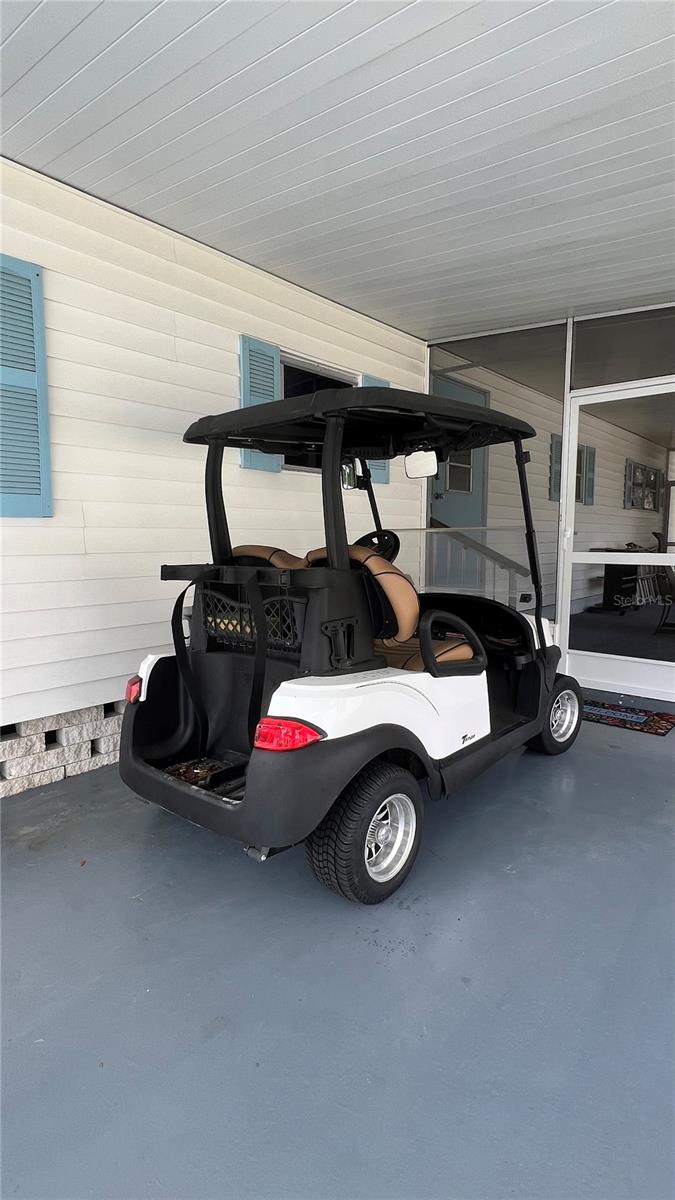 Golf cart could stay with the home. First right or refusal