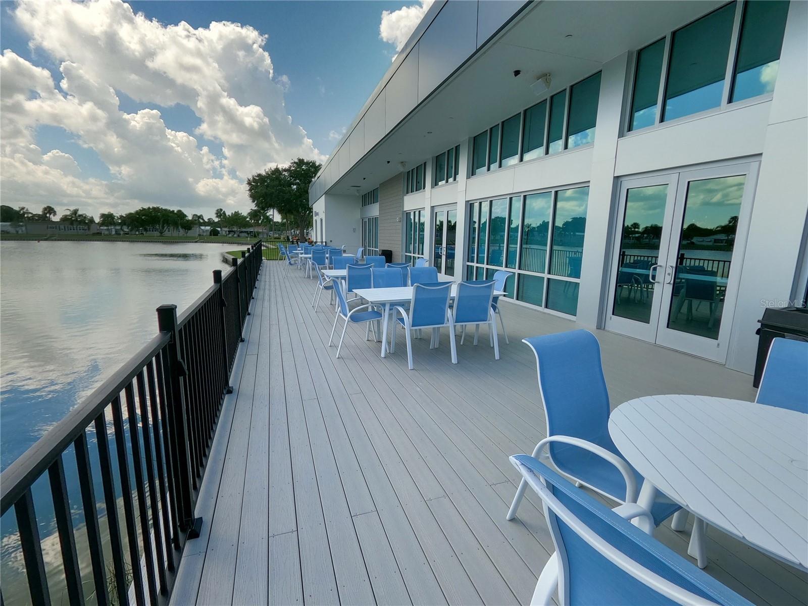 Back deck of the clubhouse