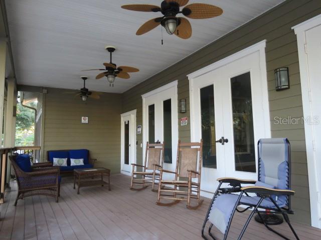 Sit on the back porch at the clubhouse and just relax.