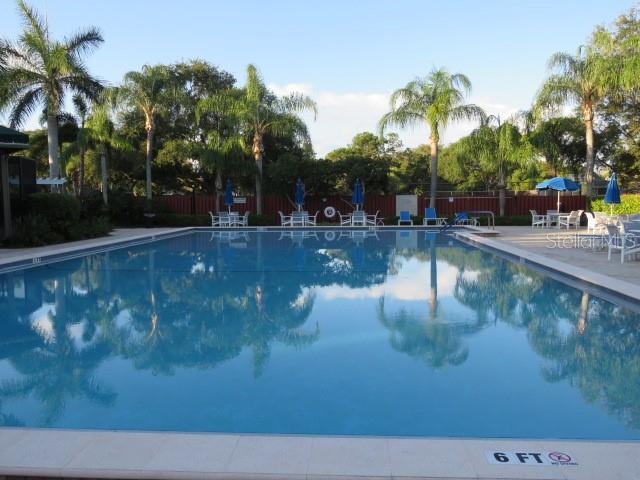 The huge pool is heated in the winter and cooled in the summer so it is always the perfect temperature.