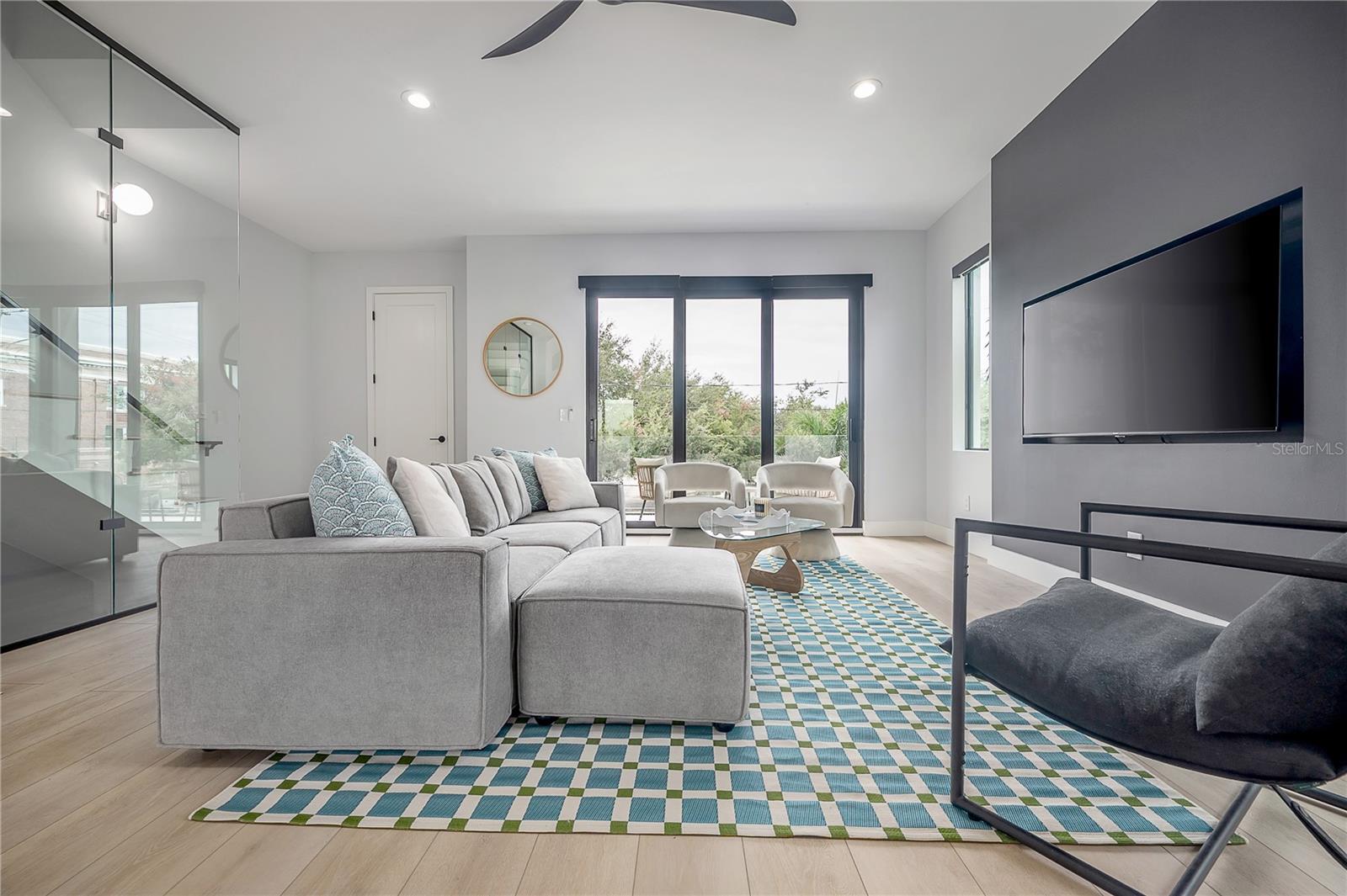 living room, tv accent wall