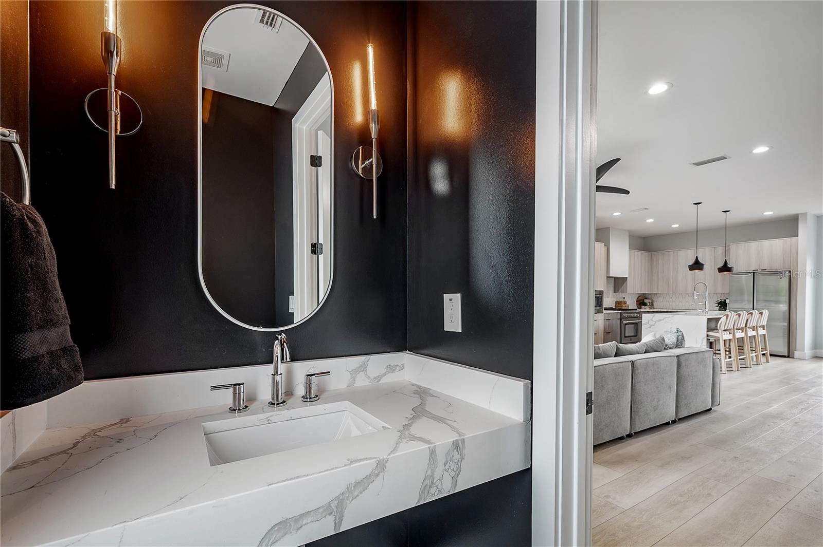 second floor powder bath