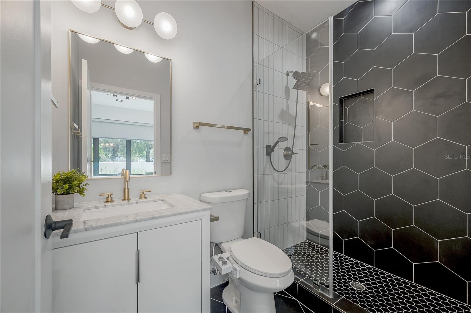 first floor guest full bathroom