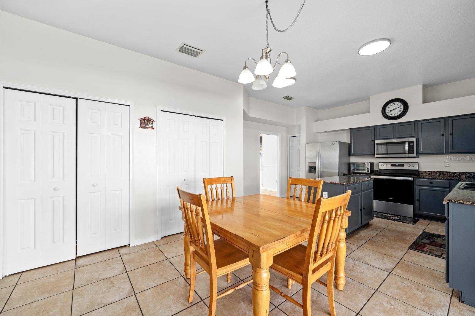 Two Pantries and Eat-in Table space