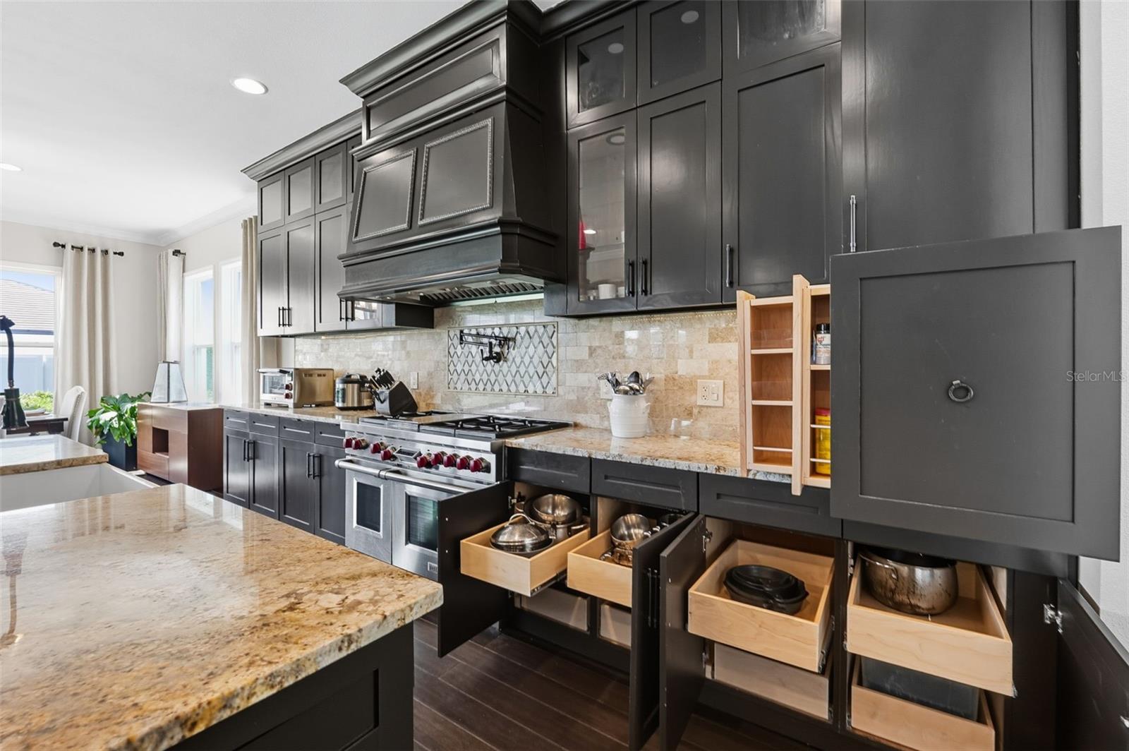 Custom pull-outs for convenient storage