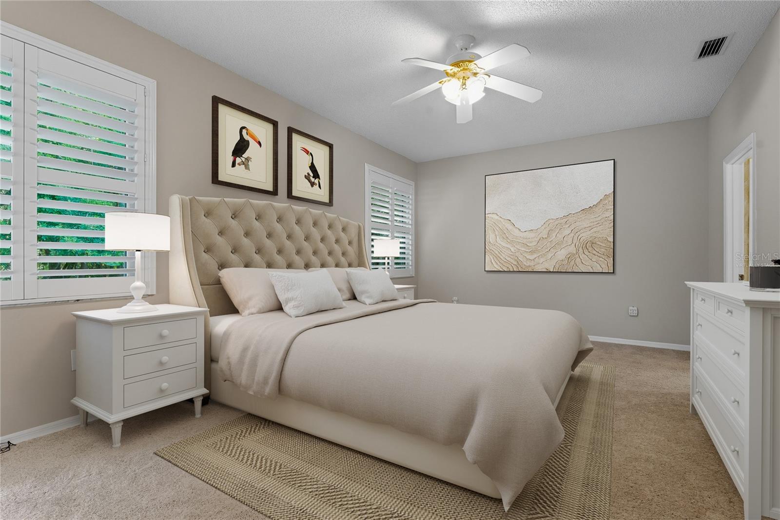 Primary Bedroom Virtually Staged
