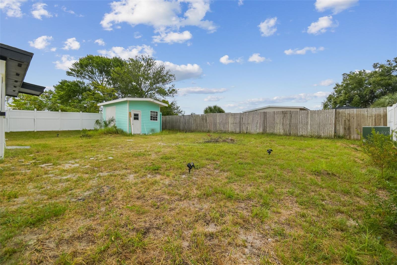 Large backyard