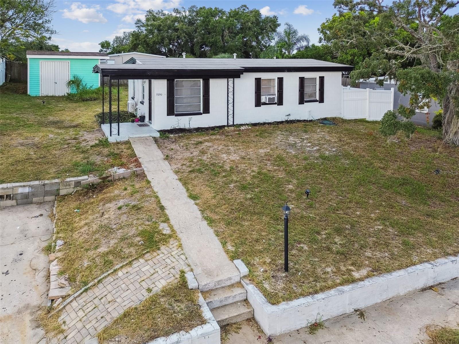 Aerial view-front lot