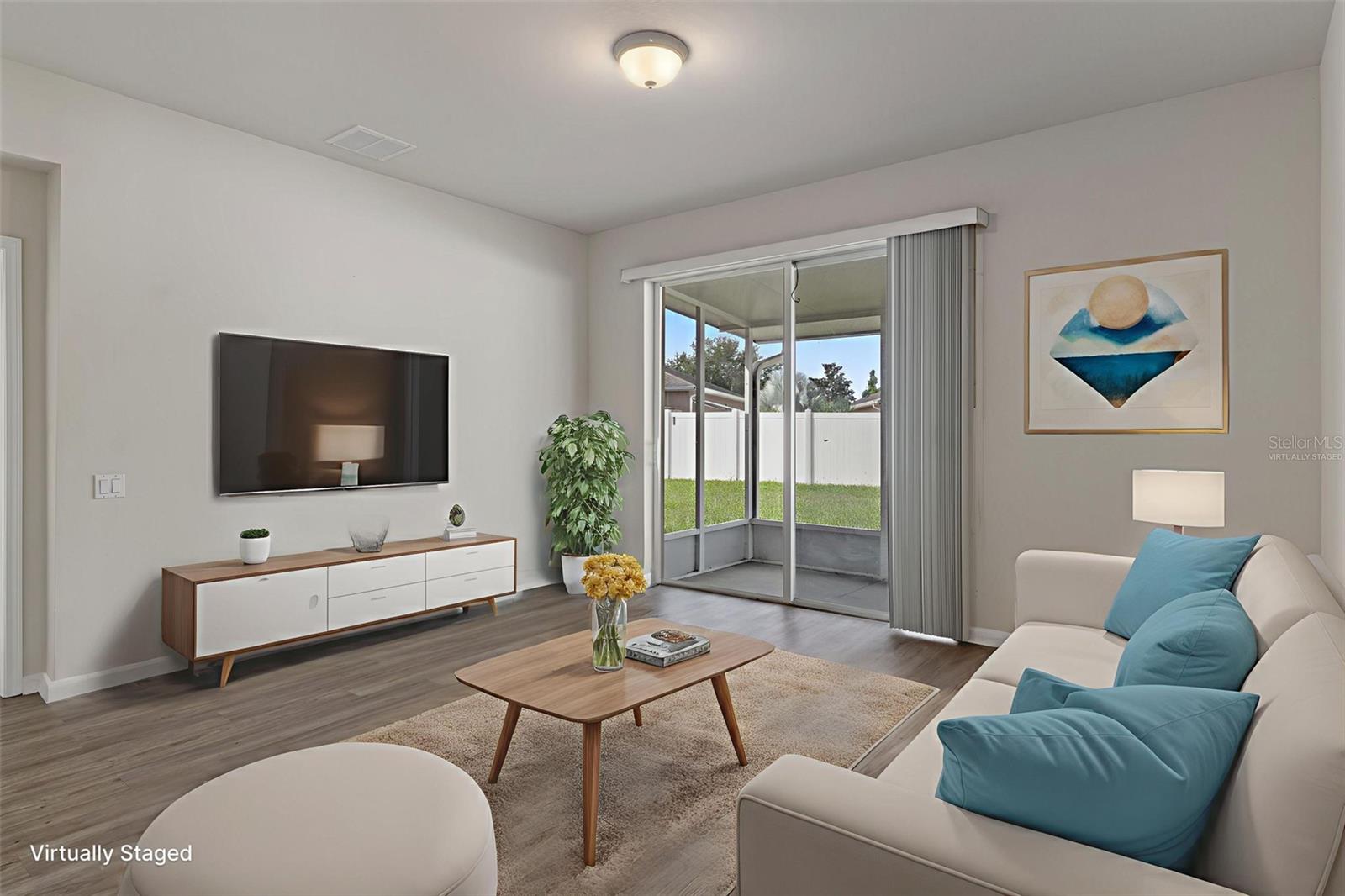 Virtually Staged Living Room