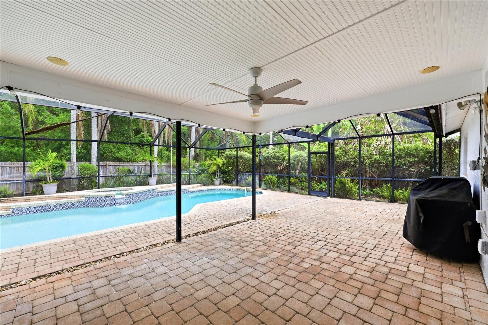 Covered Patio with Ceiling Fan
