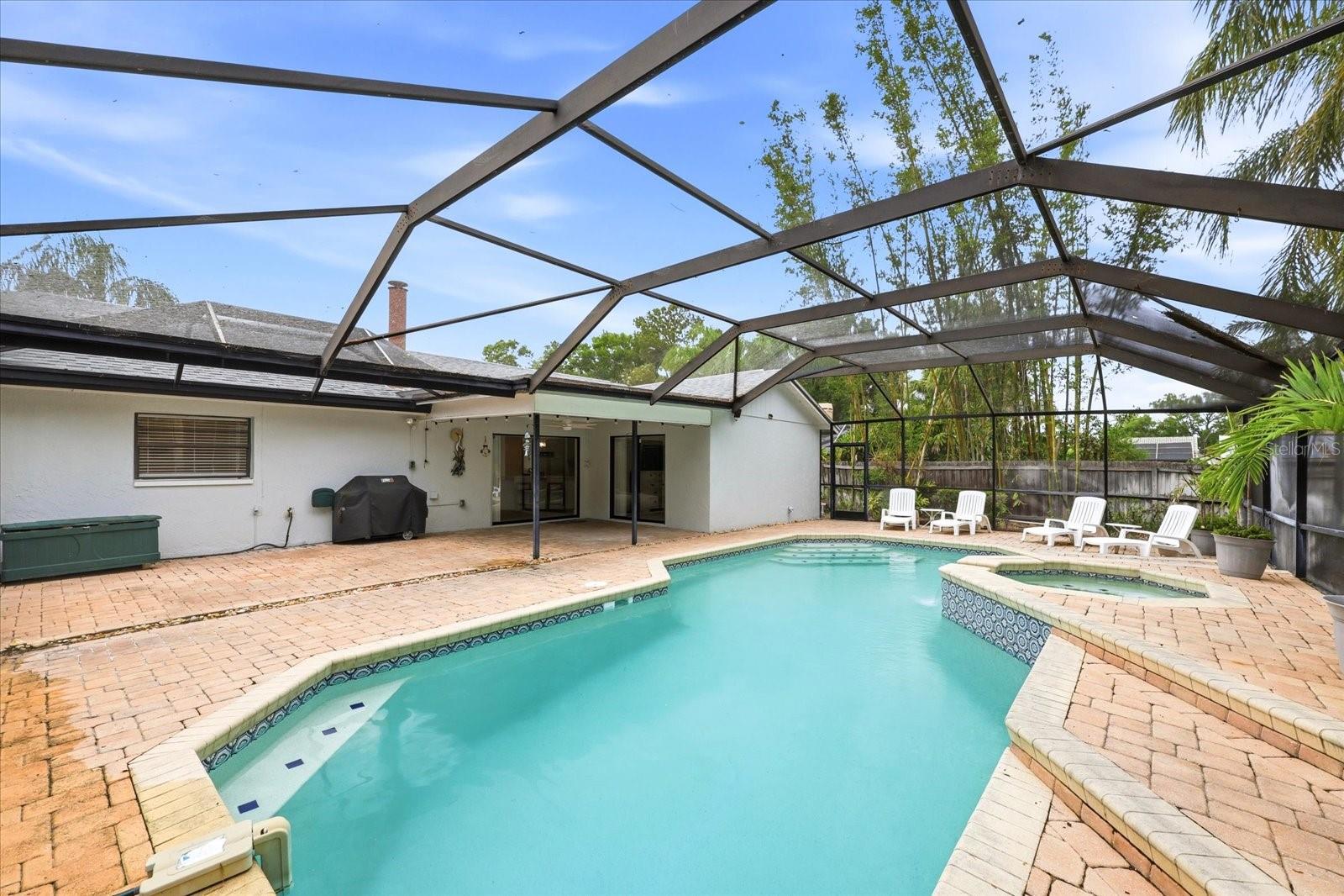 Pool Enclosure with oversized patio space