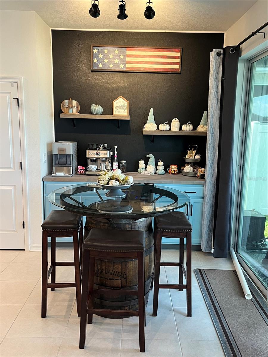 Extra Cabinets and Eating Space