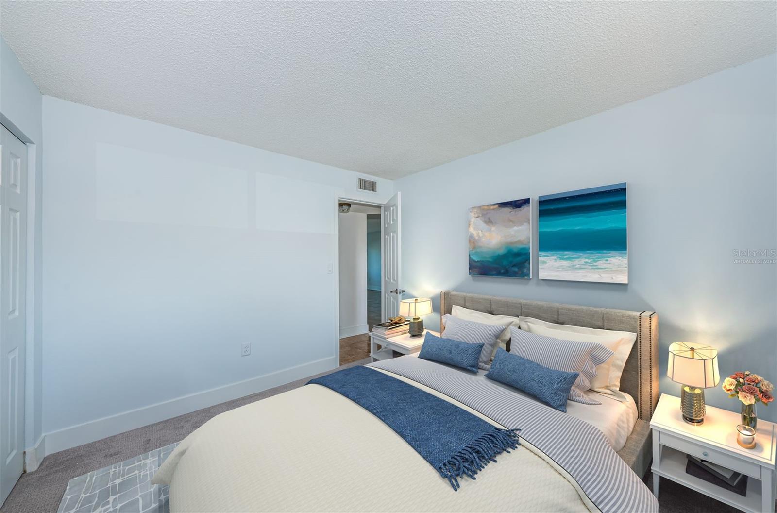 Virtually staged - Guest bedroom