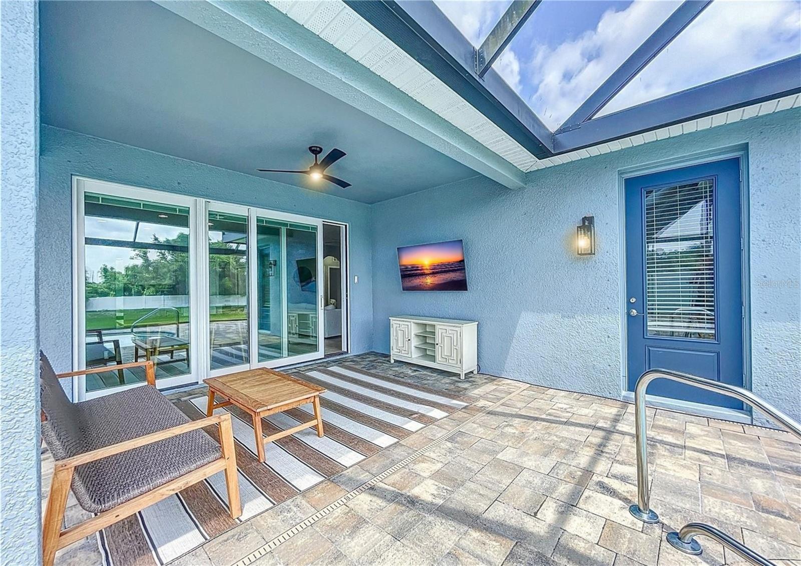 Covered backyard patio