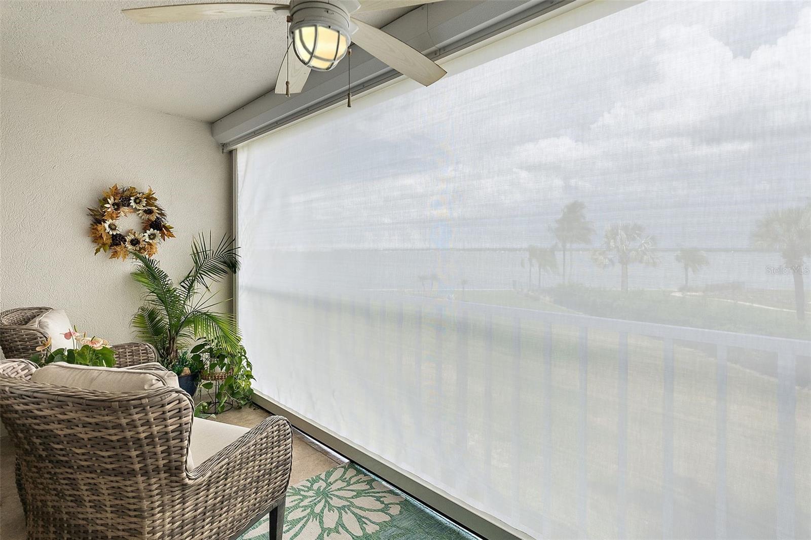 New Storm Smart Hurricane shade offers protection from the wind and rain