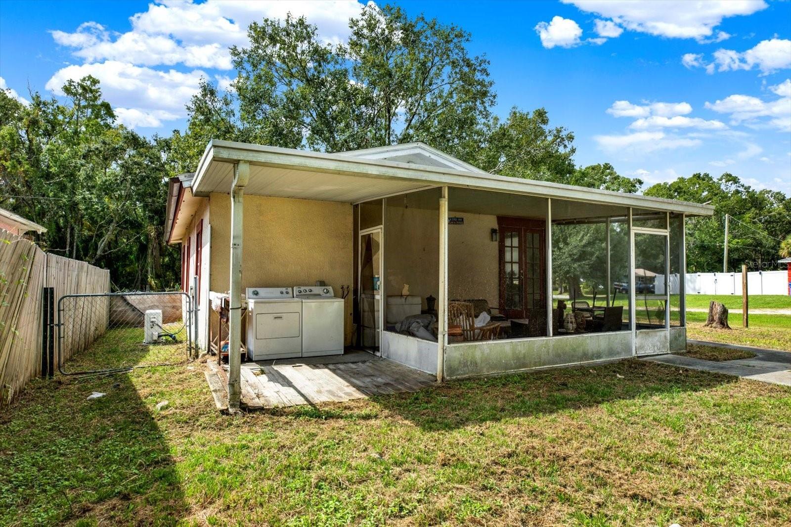 Rear exterior of house