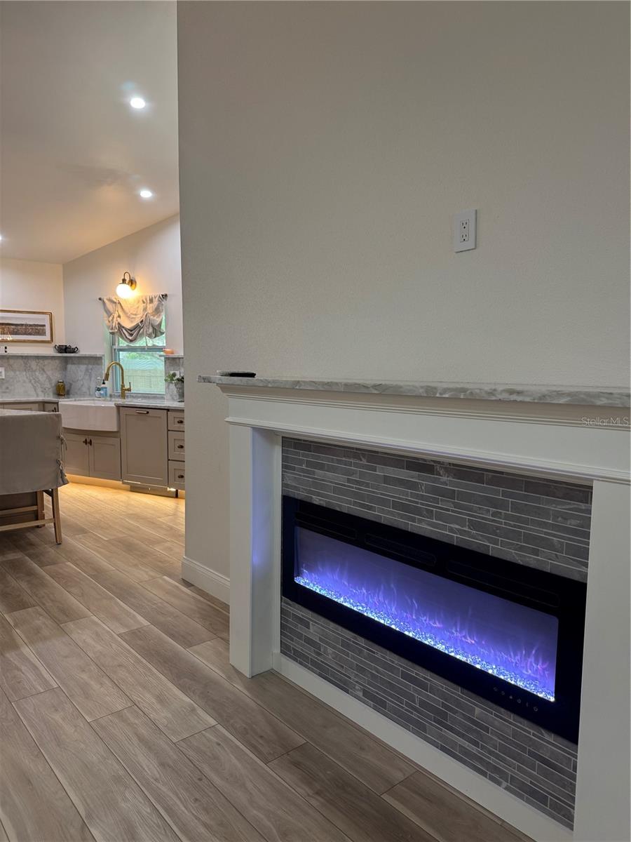Remote controlled fireplace