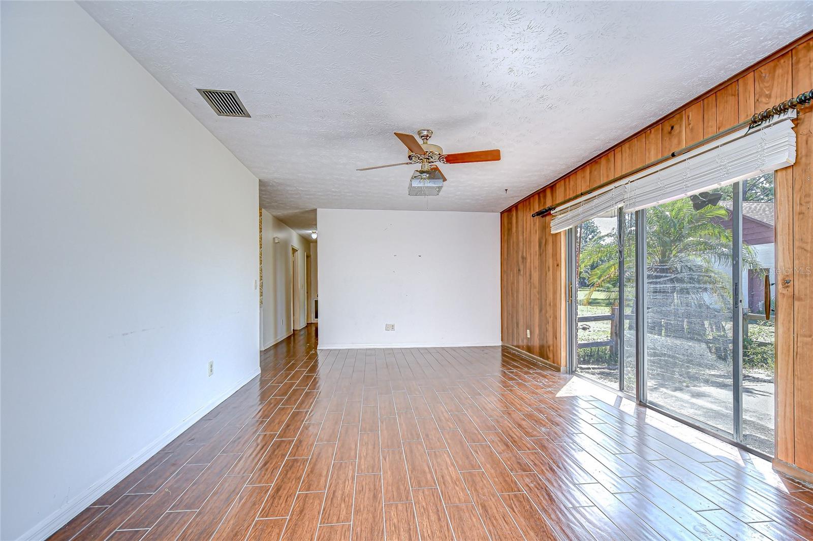 Family room with sliders!