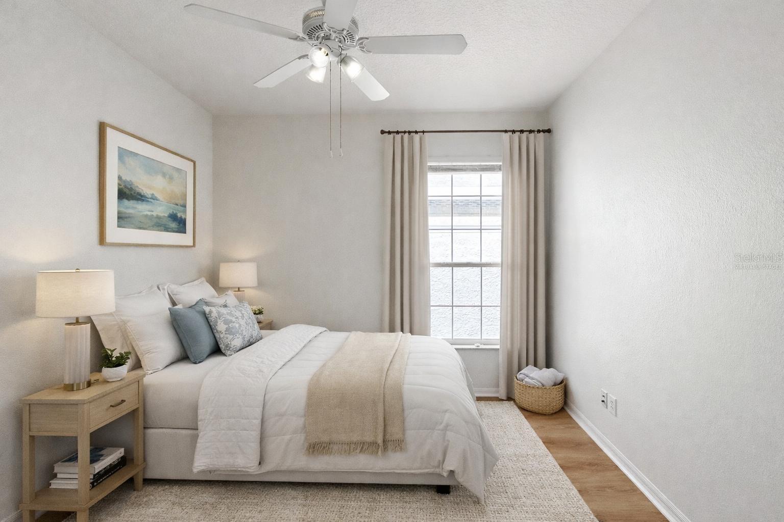 Virtually staged guest room 2