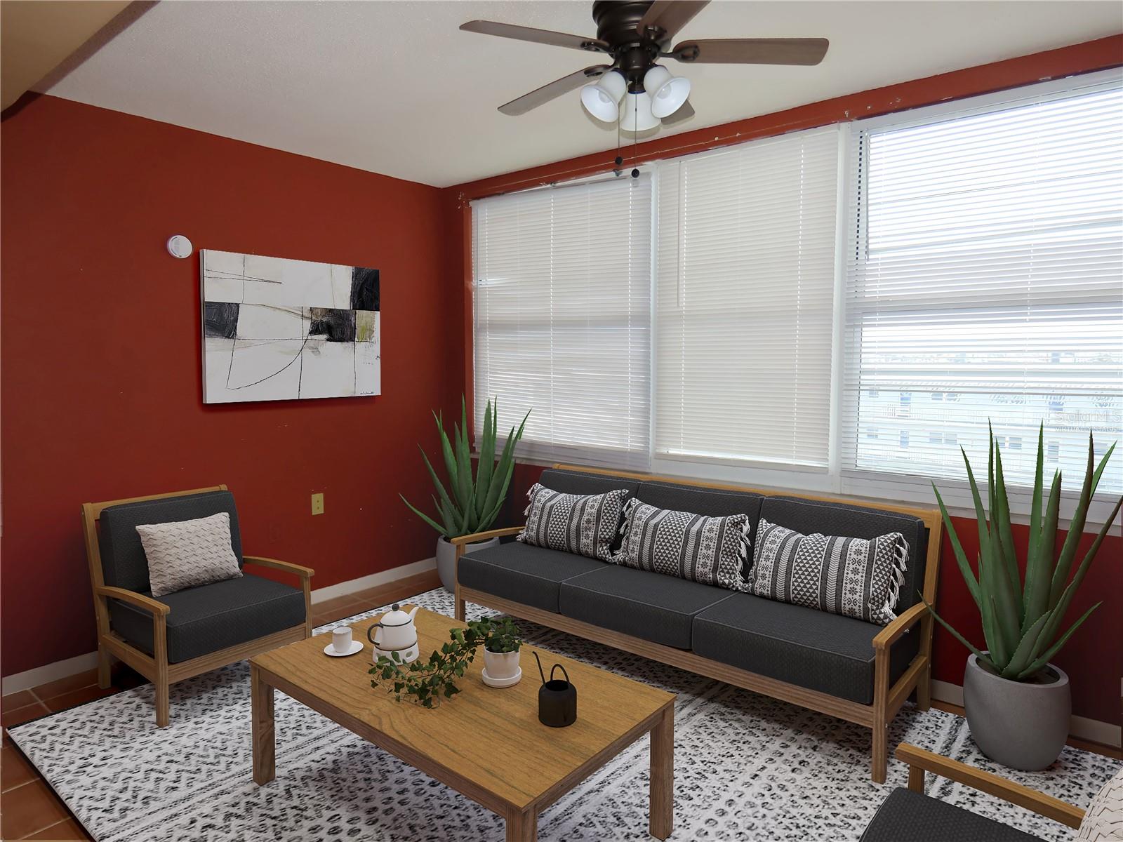 Virtually staged - bonus room