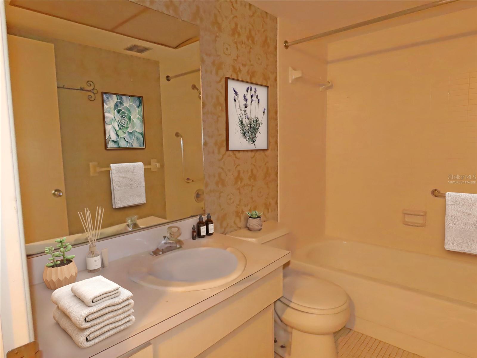 Virtually staged - guest bathroom