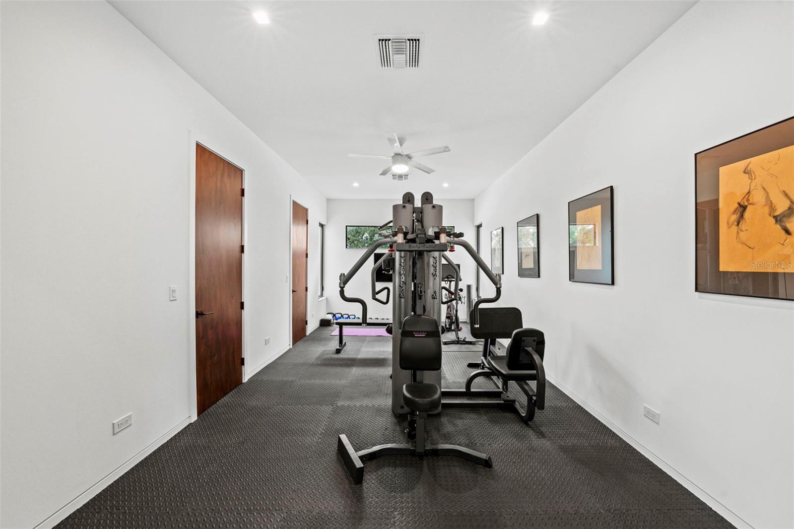 Bonus room is being used as a gym