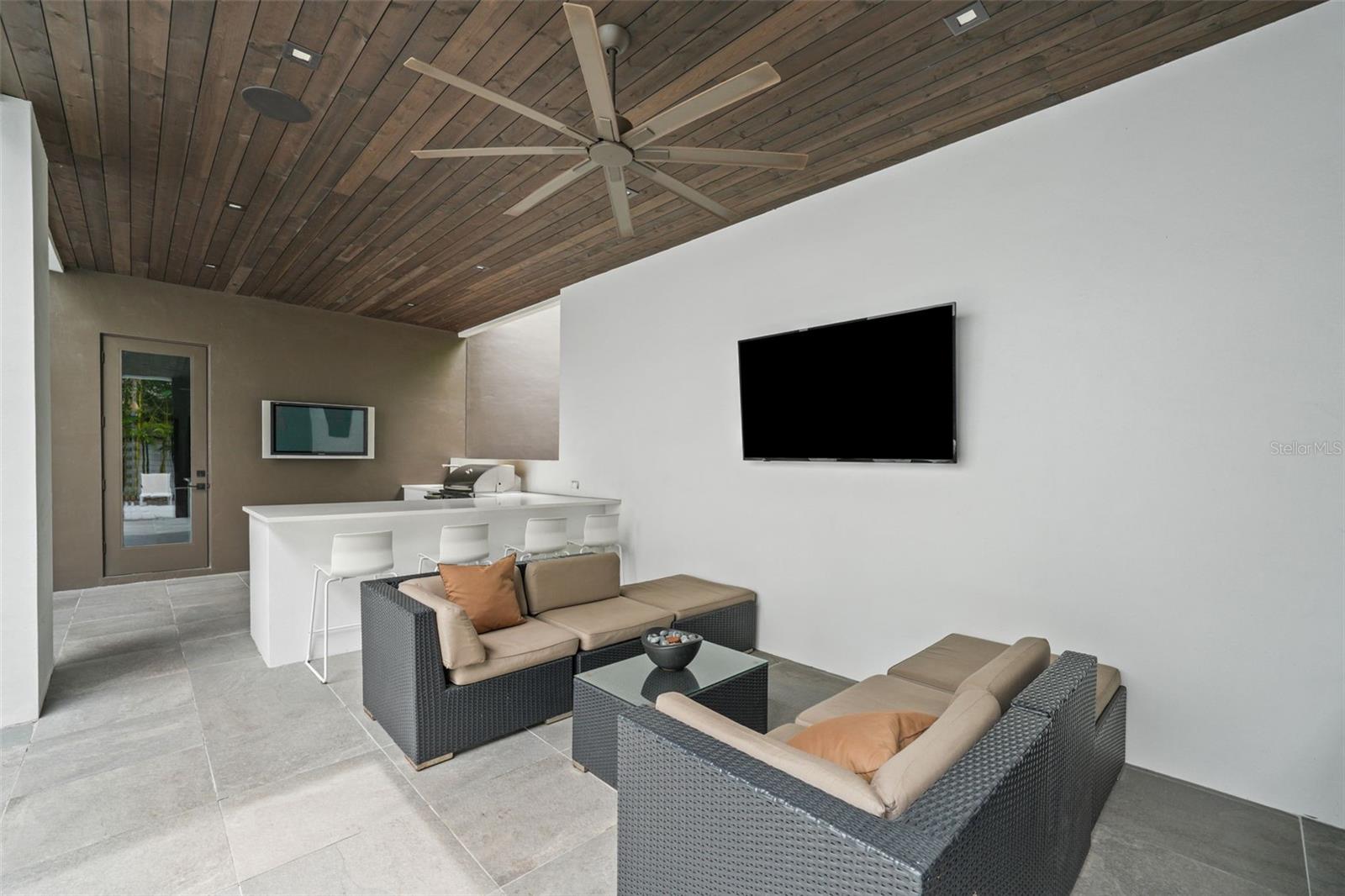 Watch the game in the outdoor living room