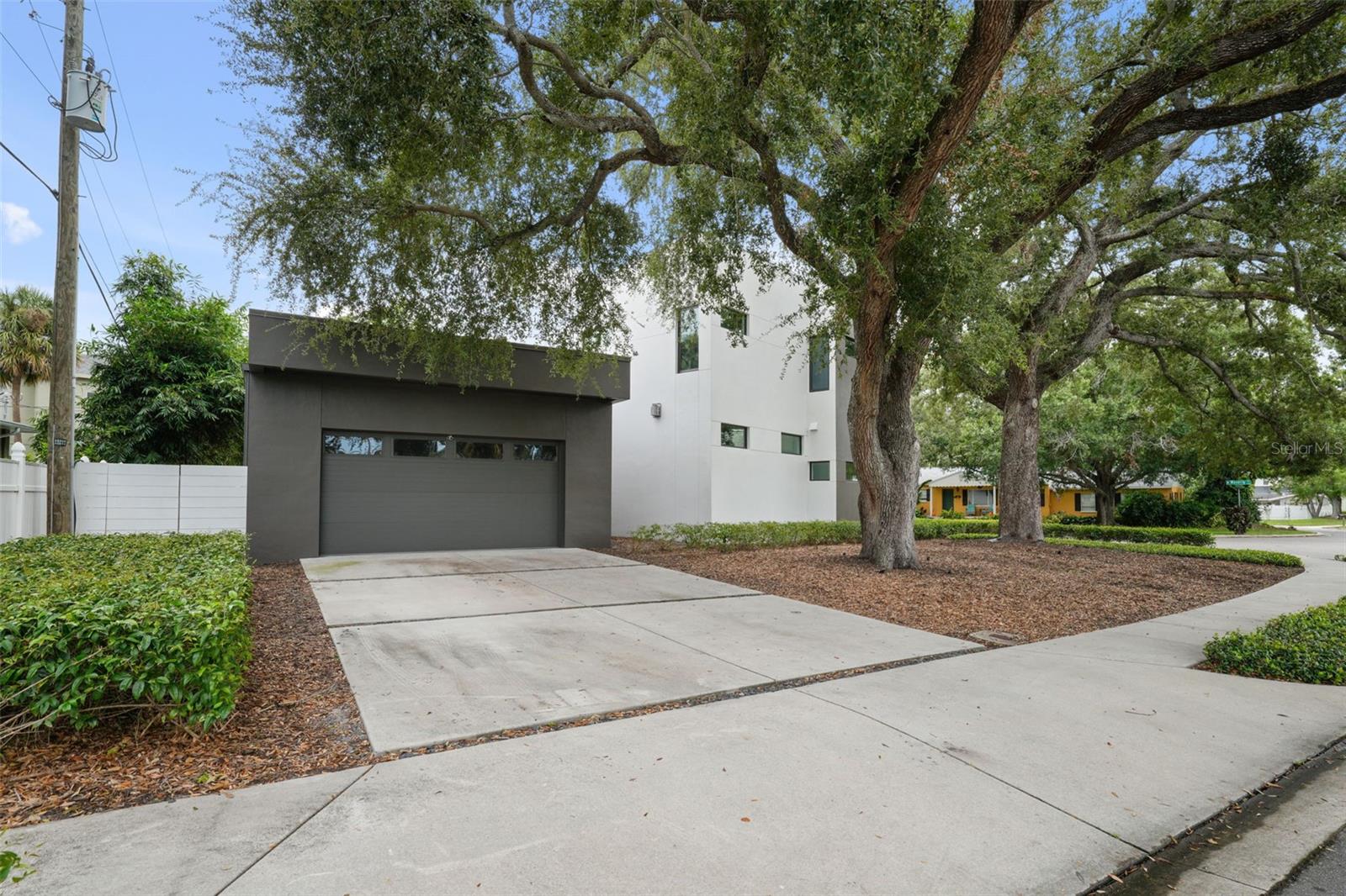 The garage is oversized